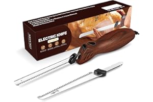 MOVNO elektrisches Messer, elektrisches Messer für Fleisch, Tranchieren von Truthahn, Brot, Geflügel, Filetieren, Schaumstoffbearbeitung und mehr, ergonomischer Griff, Elektromesser