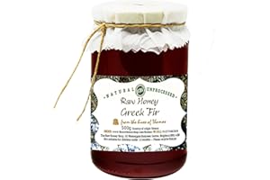 THE RAW HONEY SHOP RAW NATURAL HIVE PRODUCTS Thomas' Raw Greek Fir Honey |Award Winner |Antibacterial Mountain Honey |Thick & Unpasteurised |Single Origin |The Raw Honey Shop | 500g