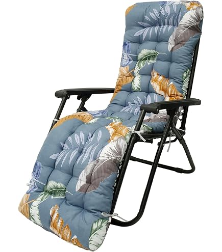Cuscino Per Sdraio 50x130 Cm - Tessuto Cotone, Antiscivolo, Con Lacci, Per Giardino, Spiaggia, Patio