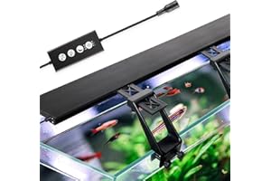 ‎NIKEEYEN 36W Clip-on Aquarium LED Beleuchtung, 24/7 Modus Aquarium Lampe mit Timer, Dimmbare Wasserdicht Aquarium Licht für Wasserpflanzen und Fische