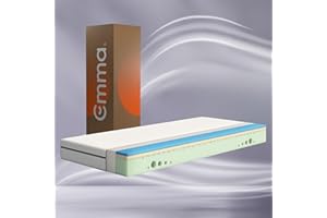 Emma One+ Matratze 90x200 H2 Mittelfest – Kühlende & atmungsaktive 3-Zonen-Schaummatratze – Ergonomisch, Klimaregulierend & Waschbarer Bezug – Für alle Schlafpositionen geeignet