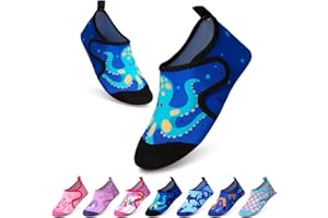 Tolaler Water Shoes Kids, Anti-Slip Thickened Sole Beach Shoes Kids Soft Durable Quick Dry Aqua Socks for Beach Swimming Pool Seaside Holiday Essentials