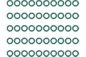 PATIKIL 50pcs Junta Tórica de Goma de Flúor, Junta de Sellado Métrico FKM O Ring Reemplazo para Sellar Fontanería Maquinaria Válvulas de Fontanería, Verde, 7x4x1.5mm (OD*ID*Ancho)