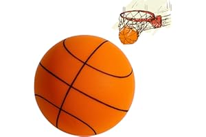 TOPBASHGO Silent - Pallacanestro silenzioso, per la casa, adatto per diverse attività al chiuso per bambini a partire dai 3 anni in su (arancione, 24 cm)