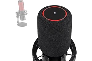 SOULWIT Skyddande Mikrofon Skumskydd Pop Filter för HyperX QuadCast 2 – USB (passar inte QuadCast 2S), Mikrofonskydd Vindskär
