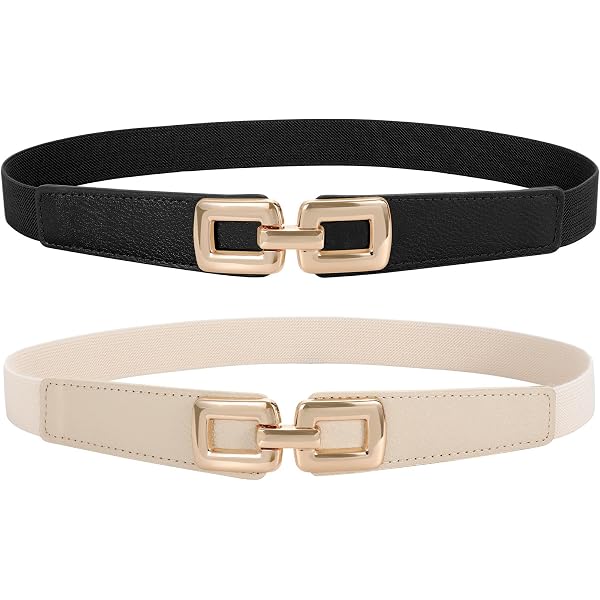 Ceinture En Cuir Femme Avec Boucle Dorée - Largeur 3 Cm, Longueur Ajustable 65-125 Cm, Pour Jeans, Jupes, Tenues Décontractées