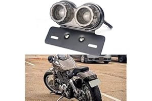 BREDUXSER Universale 40 LED Doppio Motociclo Fanale Posteriore Luce del Freno, Indicatori di Direzione Lampada da Corsa con Staffa Targa per Chopper Cruiser Custom Street Bike Dirt Bike