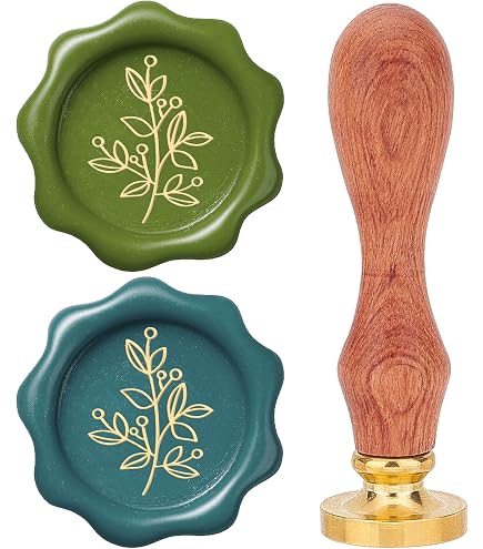 Timbro Sigillo Ceralacca Rosa Fiore – Testa In Ottone 15 Mm, Manico In Metallo Bambù, Per Inviti E Decorazioni