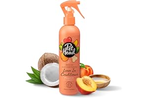 Pet Head Quick Fix Leave-In Conditioner Spray for Dogs | Peach Scent | Repairs, Detangles and Softens Fur | Detangling Spray | For Grooming Wet or Dry Dog Coats | No Rinsing Required | 300 ml