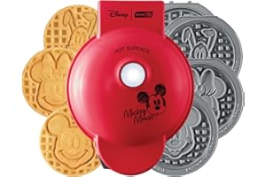 DASH Disney MultiMaker Mini Maker System (4 Plates: Waffle, Mickey, Minnie, Pluto)