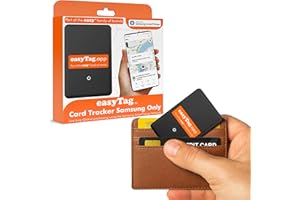 EASYTAG.APP easyTag Card Tracker (Samsung Only) - Slim and Global Tracking Smart Tag for Wallets, Bags, Suitcases and Luggage. Rechargeable Smart Tag Compatible with Samsung SmartThings App