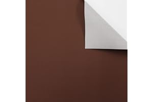 econuk - Tela para Tapizar, Manualidades y Bricolaje, Polipiel Suave al Tacto, Cuero Sintetico para Sillas, Sofás, Bolsos, Cojines, Asientos de Moto, Techos de Coche (35cm x 25cm, Marron)