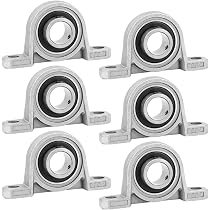 DEANKEJI Lot De 2 Blocs Roulements à Billes 15 Mm - Palier Alliage Zinc Avec Base Fonte, Fixation Solide Pour Machines & Imprimantes 3D