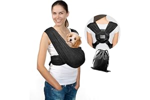 APOMOONS Hundetragetasche, Hundetragetuch Freihändige Hundetasche Tragetuch Hund Größenverstellbar Tragetuch für Hunde, Doppeltes Schultergurt Dog Bag Vordere Hundetasche für Kleine Hunde