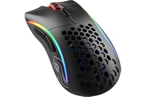 GLORIOUS PC GAMING RACE Glorious Gaming Model D- (Petite) Wireless Souris de Jeu sans Fil - Superlégère, Design nid d’Abeille 67 g, RGB, Ergonomique, sans Fil 2,4 GHz sans Latence, Jusqu’à 71 h de Batterie - Noir Mat