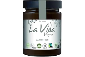 Brinkers La Vida Vegan Zartbitter-Creme 270 g, Ideal zum Frühstück aufs Brötchen, veganer Bio Brotaufstrich, glutenfrei und Palmölfrei