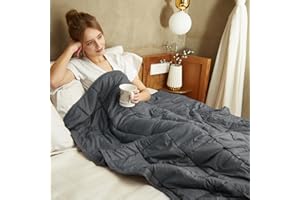 ‎DREAMLANDING DREAMLANDING Gewichtsdecke Glasperlen Füllung Schwerkraftdecke für Erwachsene Schwere Decke (150 * 200cm,9kg)