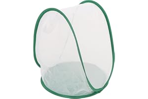 CHICIRIS Butterfly Habitat, Up Monarch Butterfly Enclosure Clear Insect Cage Terrarium with Handle, 13.2 x 13 x 14.4in