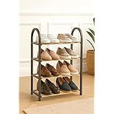 4 Tiers Shoe Ramp &ndash; Natural Wooden Shelf Shoe Organizer Decorative Shelf