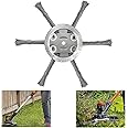 Supvox® Grass Trimmer Head Replacement - Stainless Steel 6-Prongs Brush Cutter Head Blade - 15CM Garden Grass Cutter Blade - Universal Weed Brush Cutter - Brush Cutter Trimmer Accessories/Attachment