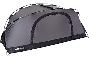 ‎BERGER BERGER Moskitozelt zu Feldbett - Zelt für 1 Person - Schützt vor Insekten, Mücken und Moskitos - Selbsttragende Kuppelkonstruktion - 210 x 75 x 105 cm grau