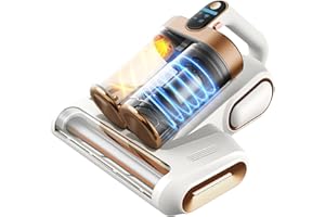 Elecbee Battimaterasso Antiacaro, Pulisci Materasso Senza Filo, Aspirapolvere per Materassi, Sterilizzazione UV, Ideale per Materassi, Divani e Mobili Imbottiti, Ricarica di Tipo C