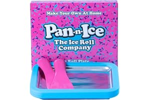 Pan-n-Ice Machine à rouleaux de crème glacée – Mini plaque de rouleau congelable et 2 spatules pour faire de délicieuses glaces roulées instantanées à la maison – Comprend un livre de recettes –