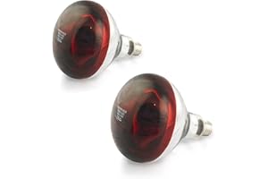 fratrisPRO 2 Stk 150 Watt E27 Rotlichtlampe Wärmelampe aus Hartglas 240 Volt - Infratrotlampe für Tiere - Küken, Kaninchen, Ferkel, Hundewelpen, Hühnerstall, Hasen