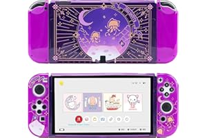 GeekShare Schutzhülle für Switch OLED-Modell, weiches TPU, schlanke Schutzhülle, kompatibel mit Nintendo Switch OLED-Konsole und Joy-Con (Jellyfish Cat)