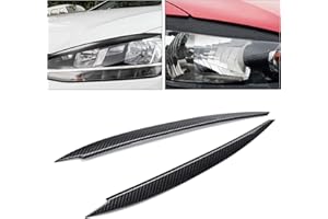 HONEYHOUSE Car Headlight Eyebrows, Headlight Eye Lid, Eyebrow Cover, Eyelids Covers, Replacement for Volkswagen VW Golf 7 GTI MK7 Headlight
