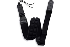 KLIQ Music Gear AirCell Guitar Strap for Bass & Electric Guitar with 3" Wide Neoprene Pad and Adjustable Length