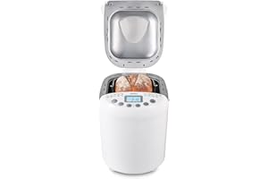 ‎MEDION MEDION Brotbackautomat (Brotbackmaschine, 550 Watt, bis zu 1000g, 19 Backprogramme, 3 Bräunungsgrade, Warmhaltefunktion, Zeitvorwahl MD 11011)