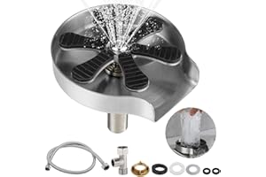 Dyna-Living Edelstahl Gläserspüler, Automatische Glasspüler Waschbecken, Glas Spüler Tassenspüler, Cup Washer Flaschenwascher, Eingebetteter Glass Rinser für küchenspüle Bar Zuhause (Silber)