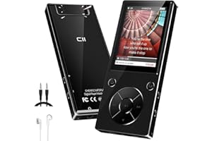 CCHKFEI 32GB MP3-Player Bluetooth 2,4 Zoll Farbbildschirm HiFi Metal Sport Musik MP3 Player mit Bluetooth Lautsprecher FM-Radio Diktiergerät für Reisen Laufen Kinder