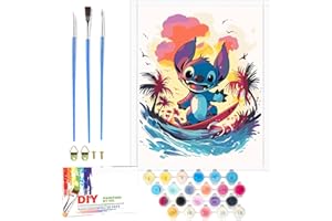 LAISU Malen Nach Zahlen für Teenager und Erwachsene Anfänger, 40x50cm Paint by Numbers Große Cartoon Painting Bastelset mit Leinwand Pinseln Acrylfarben, DIY Kunst Gemälde Kit für Jungen Mädchen