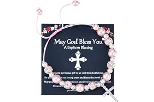 POWWA Taufgeschenk Mädchen Armband Mädchen, Kommunion Tauf-Geschenk Konfirmation Firmung Geburt Taufe Geschenk für Mädchen