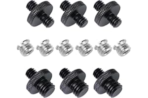 Frgyee Juego de 12 Adaptadores de Tornillos de Cámara para Soporte de Cámara, Monópode, Rótula, Soporte de Iluminación