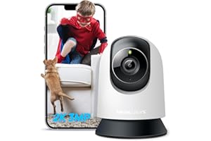 MERCUSYS MC210 Indoor Camera,2K 3MP,TP-Link Security Camera,Pet Camera,Baby Monitor,Smart Detection,Night Vision,Full Coverage,2 Way Audio,APP Control,Google Home/Alexa,No Monthly fee