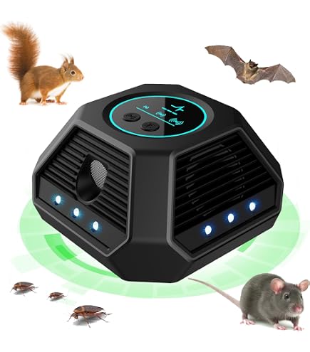 Répulsif Ultrason Souris Et Rats 360° - 4 Modes Avec Lumière, Efficace Sur 600m² Pour Maison, Jardin, Garage - 11