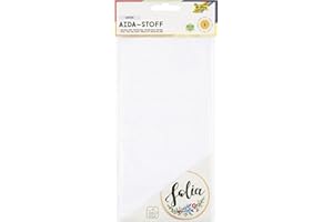 Folia 23402 – Aida di Tessuto, 1 Fiocco, 50 x 49 cm, Bianco