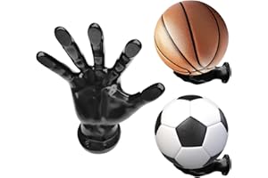 Sporgo Lot de 2 supports muraux pour ballons de basket-ball en forme de palmier créatif à la main pour ballons de basket-ball