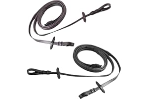 START ENJOY THE RIDE Wodze gumowe START do jazdy konnej (FULL, Czarne)