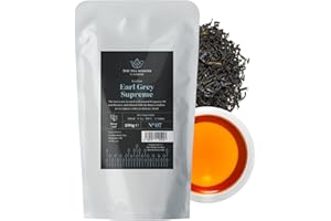 Supreme Earl Grey Tea Loose Leaf - Natural Blend of Sri Lankan Black Tea, Bergamot Extract & Blue Cornflowers - Rich Citrusy & Floral Notes by The Tea Makers of London - 250g