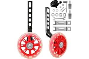 TenFans Ruedines Bicicleta Infantil Universal,Destello Bicicleta Estabilizador Ruedas,Ruedas De Entrenamiento De Bicicleta,Ruedas Estabilizadoras,Ruedas de Apoyo para Niños