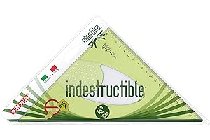 ARDA Elastika, Squadra 45 gradi, 30 cm | Indistruttibile, Verde Trasparente