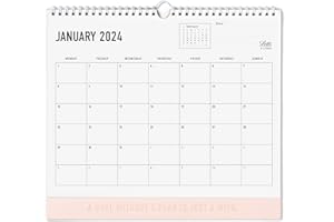 Letts of London Conscious Wall Calendar Rosewater 2024