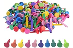 PHIOMUUE 100 Pcs Colorful Split Pins Craft,Metal Paper Fasteners Split Pin 8mm x 18mm,Mini Brads for Crafting, DIY Scrapbooking, Stamping Projects, Office Supplies,Multicolor Scrapbooking Brads