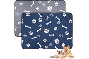 SITAYAKUMA Tappetini Igienici Riutilizzabili per Cani 90x75cm, 2 Pezzi Tappetini Lavabile Assorbenti per Cani Gatti, Tappetino Antiscivolo Educatore Tappetini per Animali, Cuccioli, Gattini, Porcellini