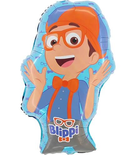 Produktbild von Toyland 2er-Pack Blippi-Luftballons – 29 Zoll (74 Cm) Figur & 18 Zoll (45 Cm) Rundballon, Mit Verschlussventil