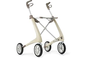 Deambulatore ByACRE Carbon Ultralight | Il deambulatore in carbonio più leggero al mondo, solo 4,8 kg | Utilizzabile in interni ed esterni | Pieghevole e pratico da caricare in auto o per viaggiare |